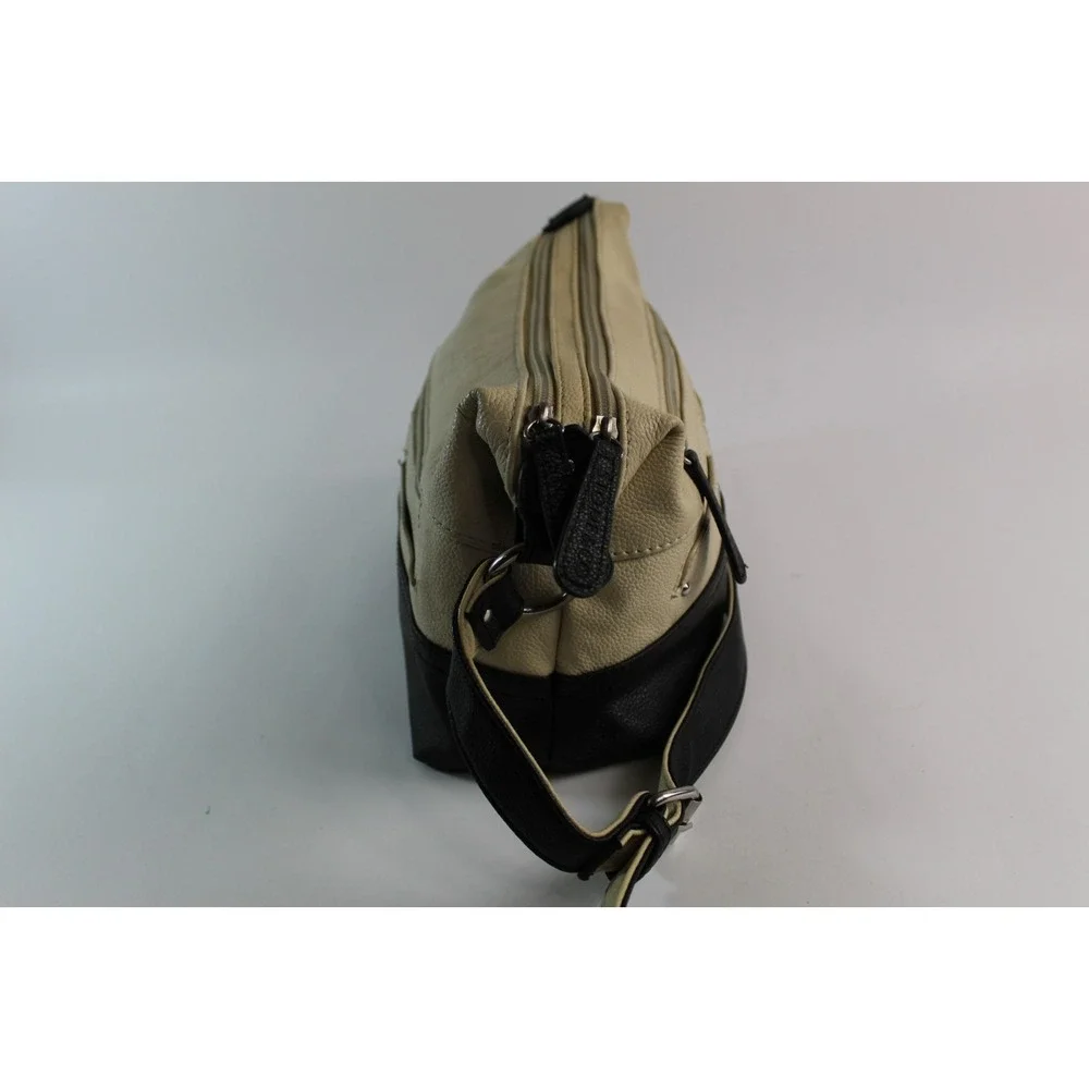 Stone &Co Black, Cream, Tan Purse with Multi Compartments Pockets